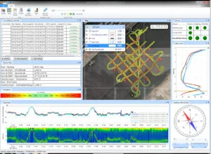 Logiciel d'exploitation HydroSurveyor pour bathymétrie avec le SonTek M9